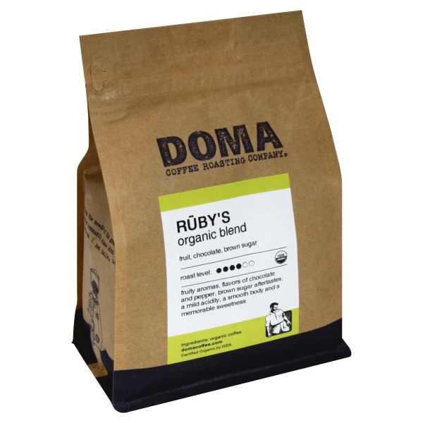slide 1 of 1, DOMA Coffee Rubys Organic Blend, 12 oz