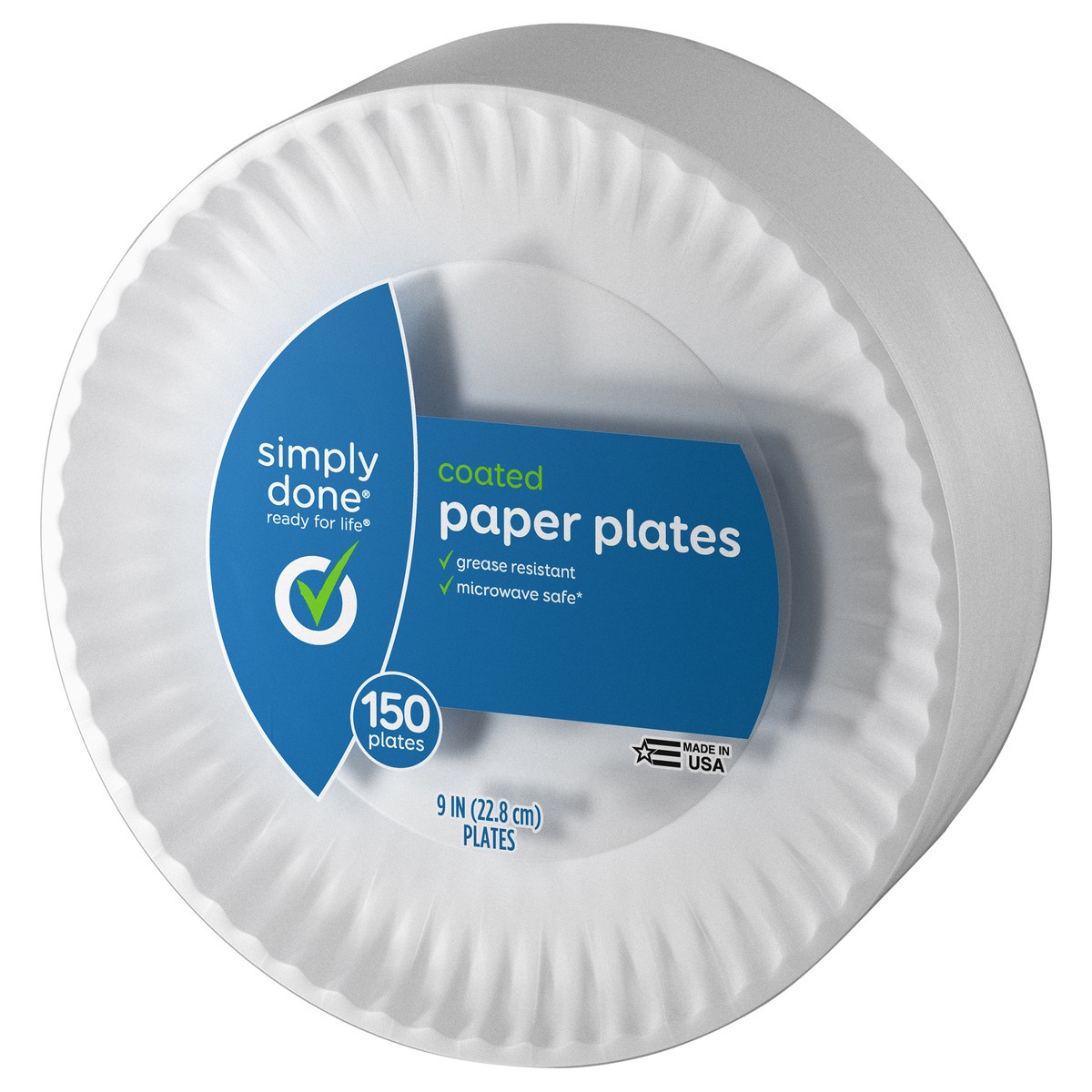 slide 10 of 12, Simply Done Coated Paper Plates 150 ea, 150 ct