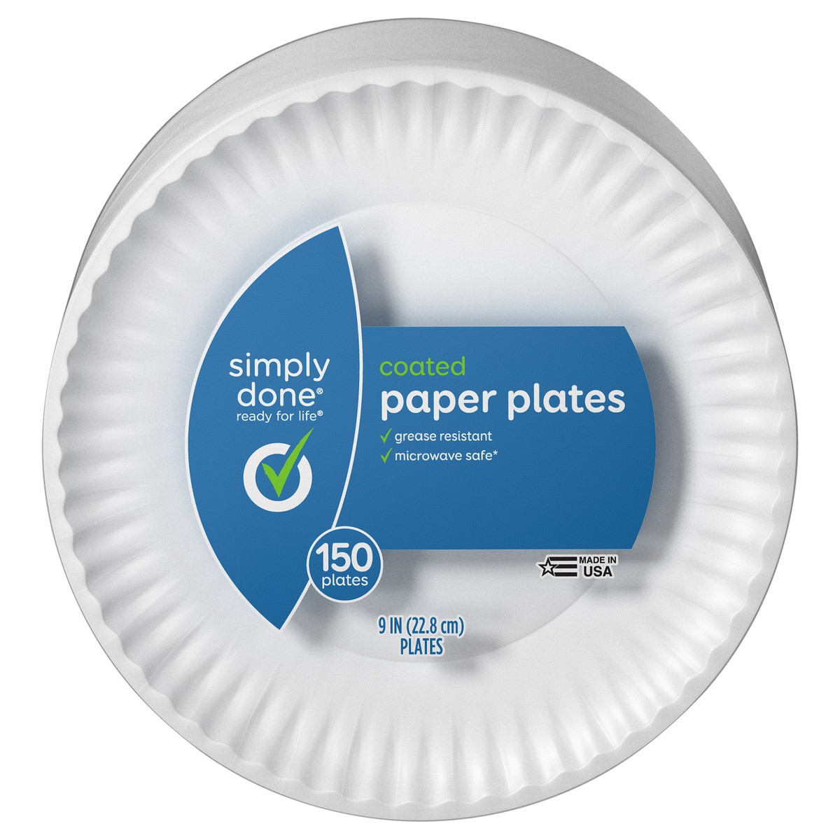 slide 7 of 12, Simply Done Coated Paper Plates 150 ea, 150 ct