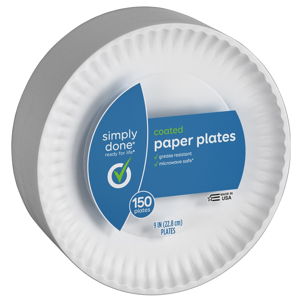 slide 5 of 12, Simply Done Coated Paper Plates 150 ea, 150 ct