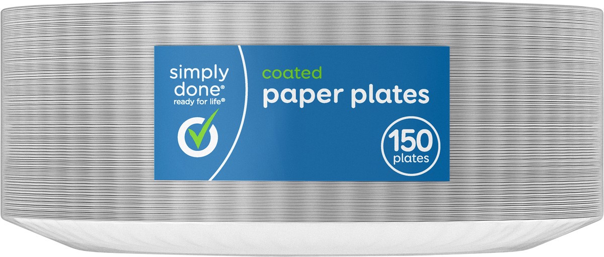 slide 3 of 12, Simply Done Coated Paper Plates 150 ea, 150 ct