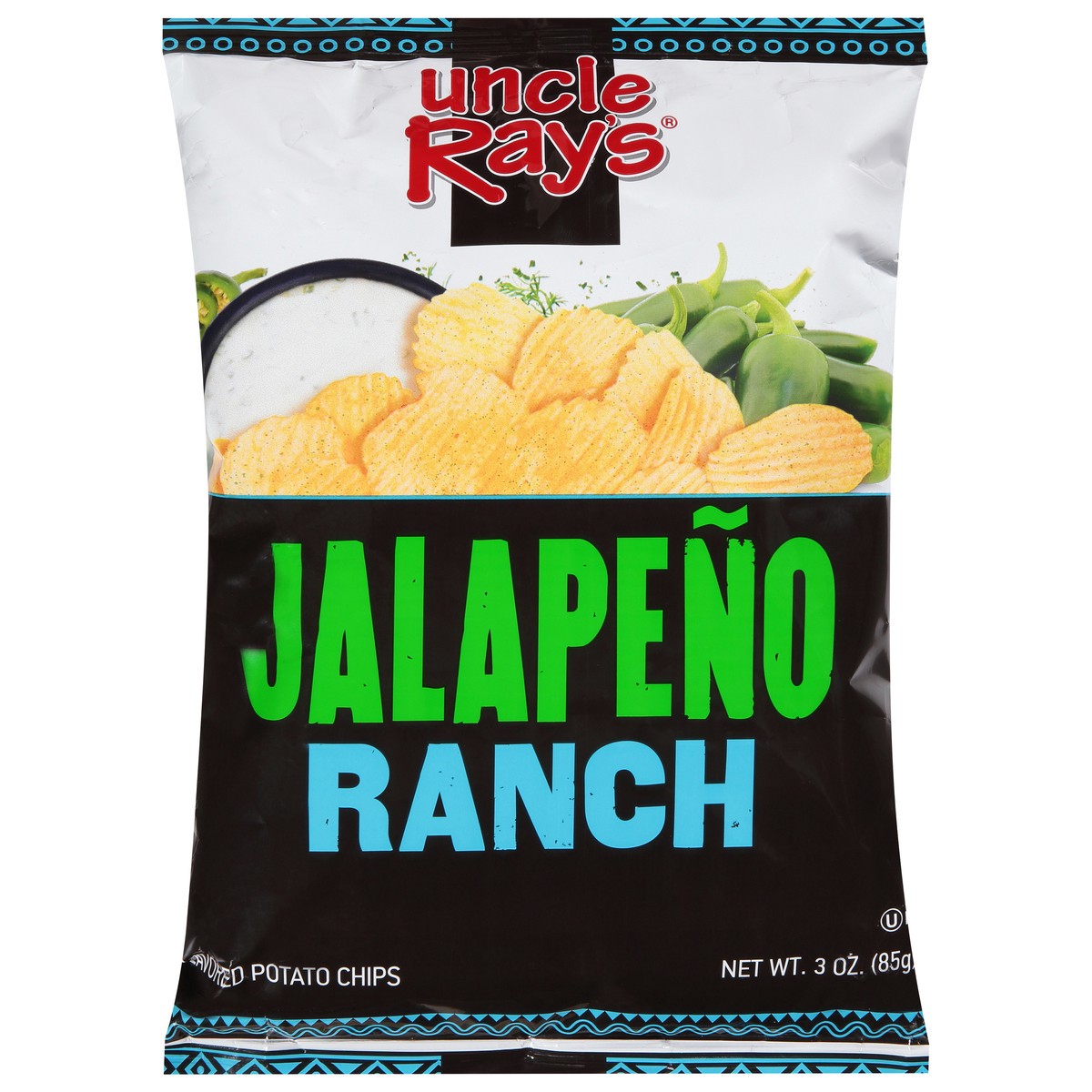 slide 1 of 1, Uncle Ray's Jalapeno Ranch Potato Chips 3 oz, 3 oz