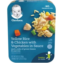 Gerber Lil Entrees Yellow Rice And Chicken With Green Beans And Carrots