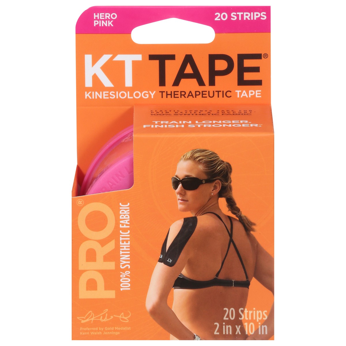 slide 1 of 9, KT Tape Pro Athletic Tape, Hero Pink, 1 ct