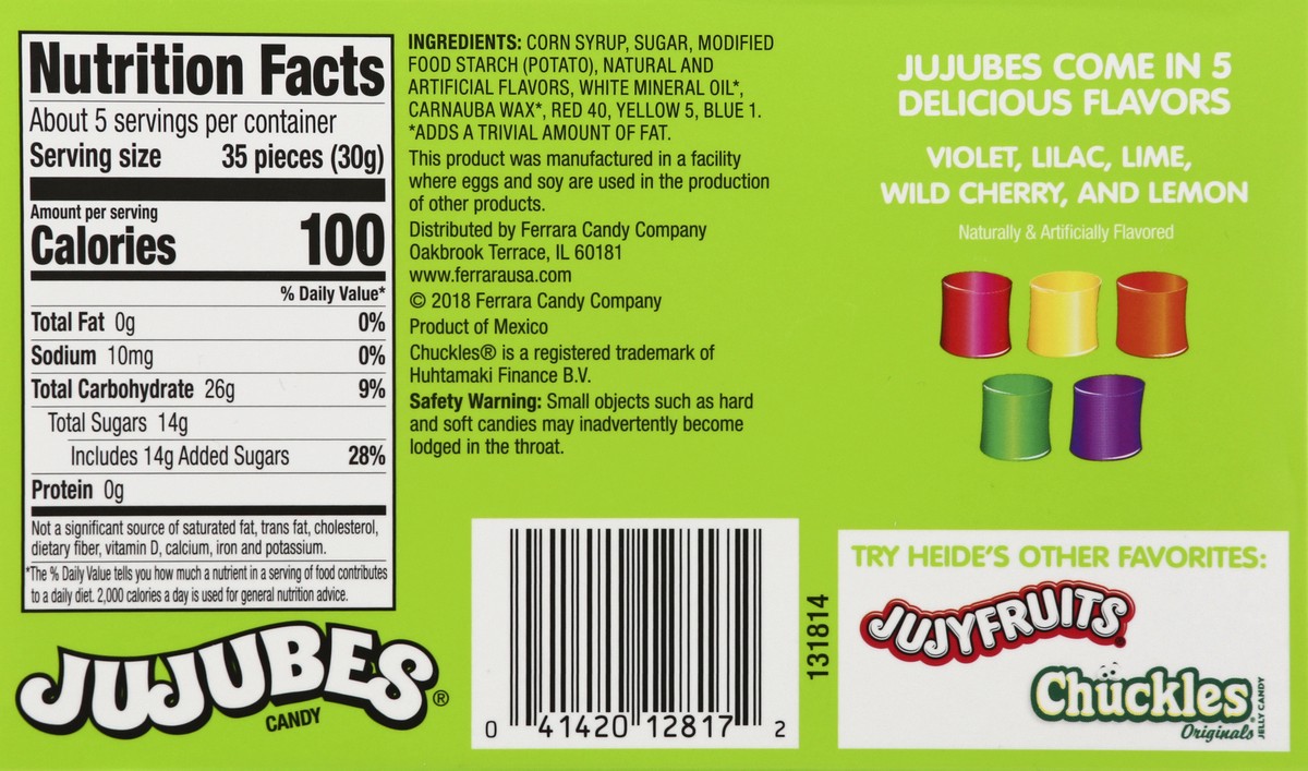 slide 3 of 10, Jujubes Candy 5.5 oz, 5.5 oz