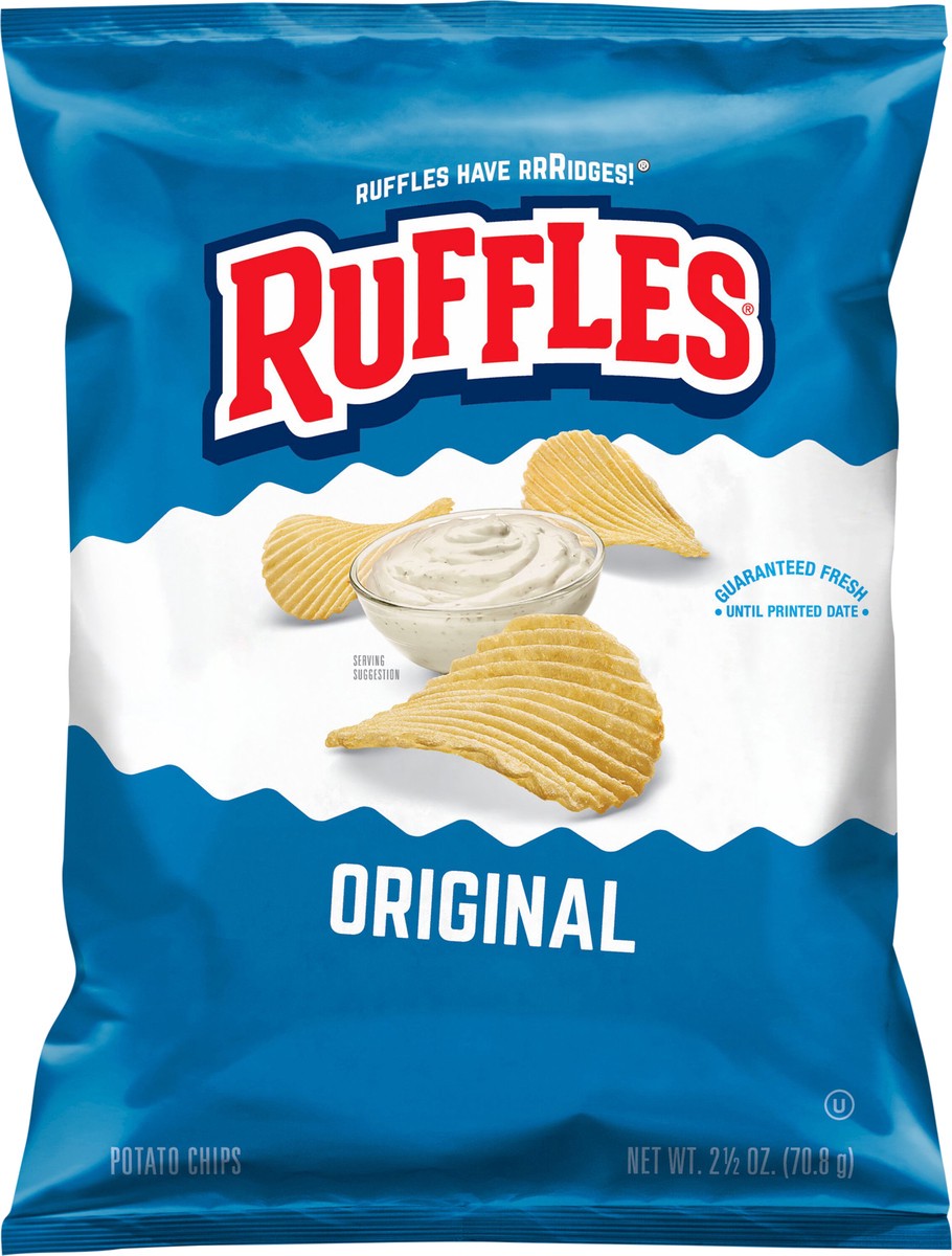 slide 5 of 8, Ruffles Potato Chips Original 2 1/2 Oz, 2.5 oz