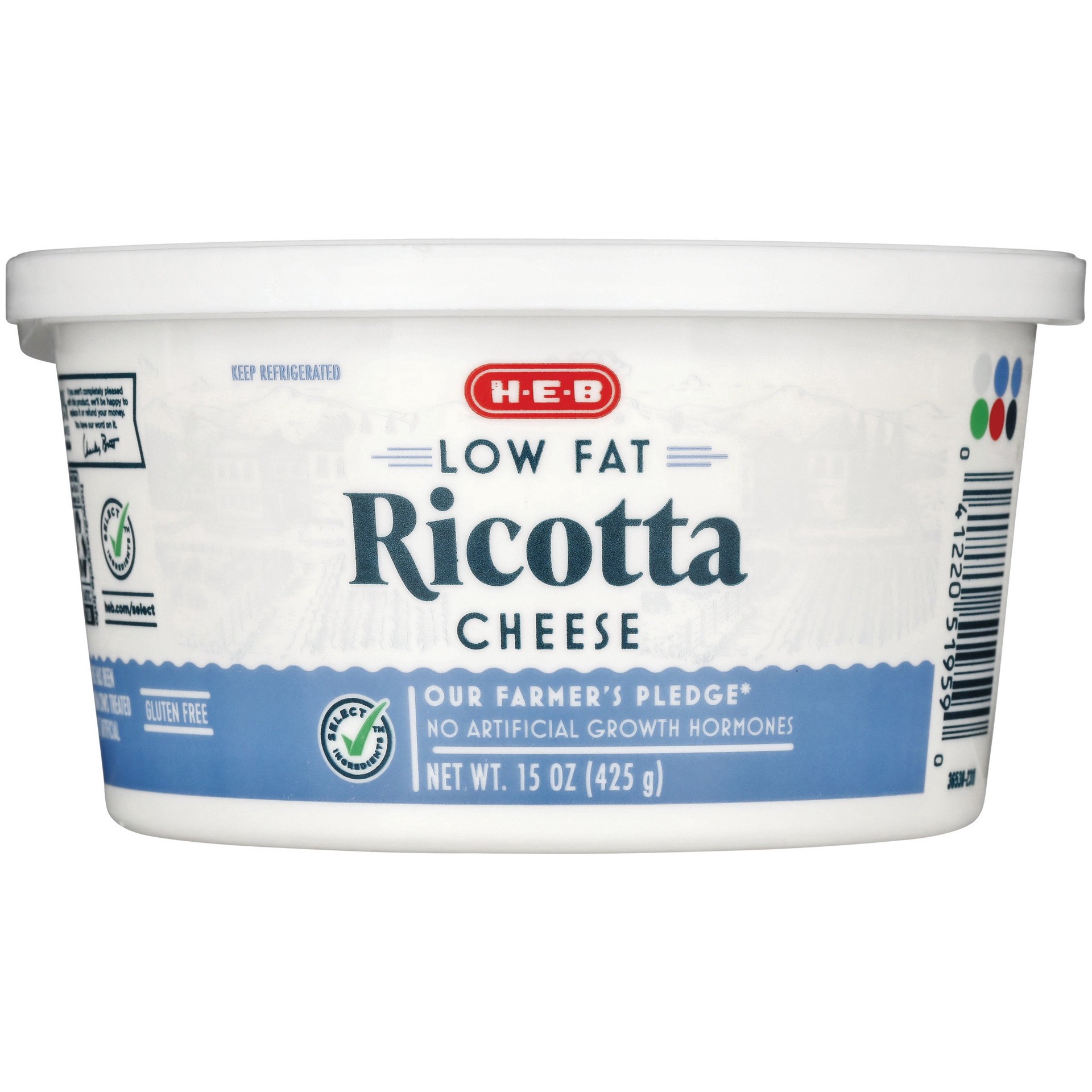 slide 1 of 1, H-E-B Low Fat Ricotta Cheese, 15 oz