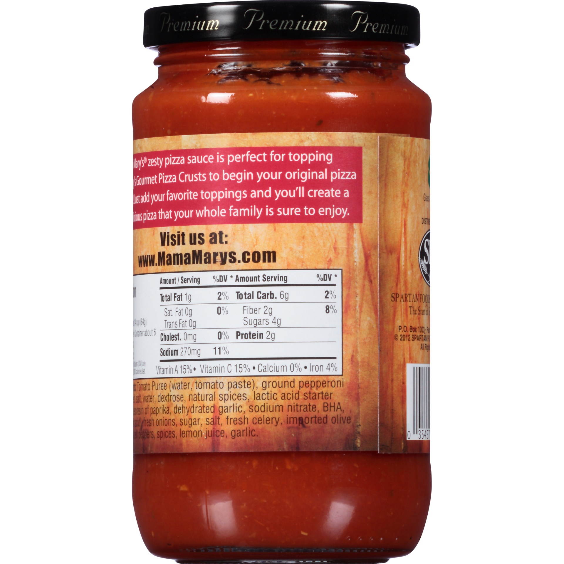 slide 4 of 6, Mama Mary's Gourmet Pepperoni Flavored Pizza Sauce, 14 oz