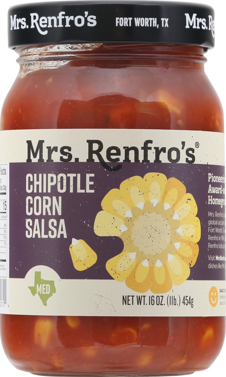 slide 1 of 11, Mrs. Renfro's Renfro Chipotle Corn Salsa, 16 oz