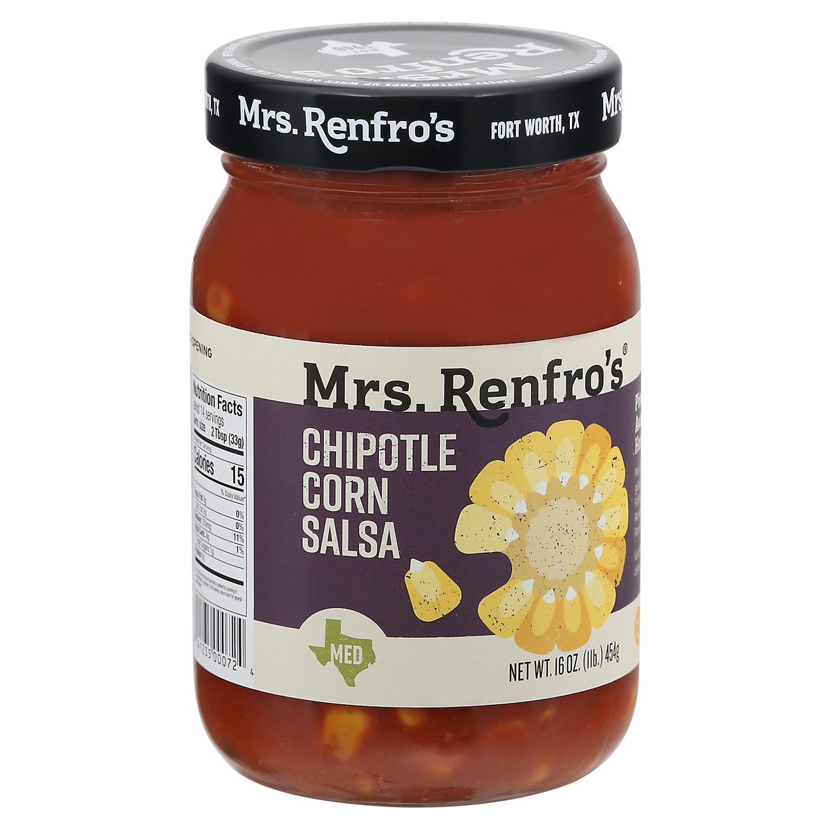 slide 8 of 11, Mrs. Renfro's Renfro Chipotle Corn Salsa, 16 oz