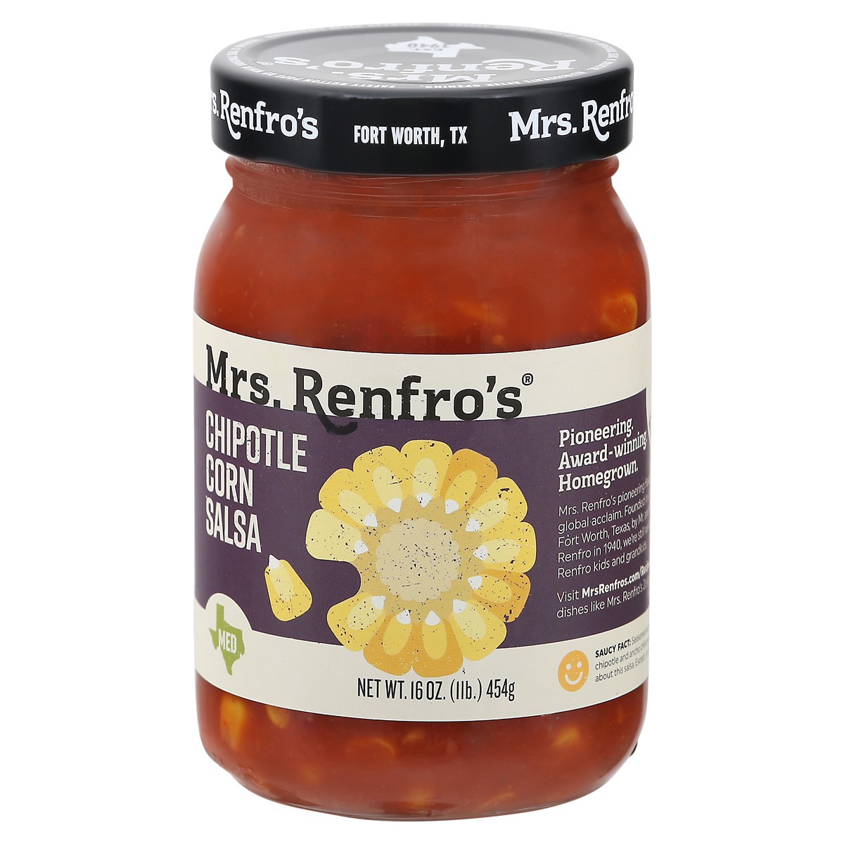 slide 7 of 11, Mrs. Renfro's Renfro Chipotle Corn Salsa, 16 oz