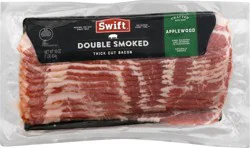Swift Double Smoked Applewood Thick Cut Bacon Sliced 16 oz