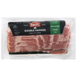 Swift Double Smoked Applewood Thick Cut Bacon Sliced 16 oz