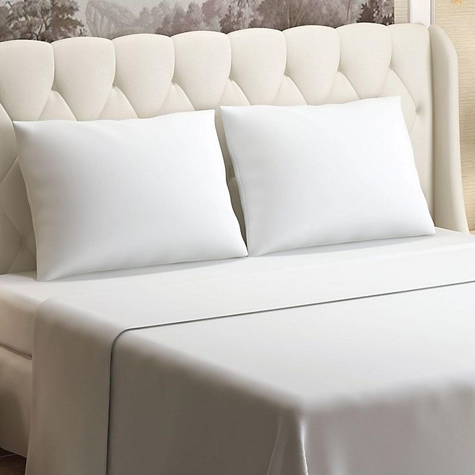 slide 1 of 1, Brielle 630-Thread-Count 100% Cotton Sateen Full Sheet Set - White, 1 ct