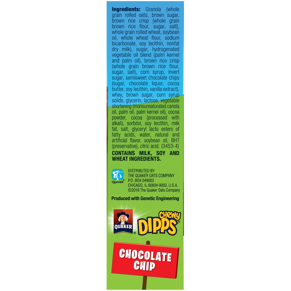 slide 4 of 7, Quaker Chewy Dipps Chocolate Chip Granola Bars, 8 ct; 0.84 oz