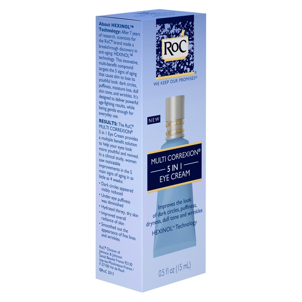 slide 5 of 7, RoC Multi Correxion.5 oz. 5-in-1 Eye Cream, 0.5 fl oz