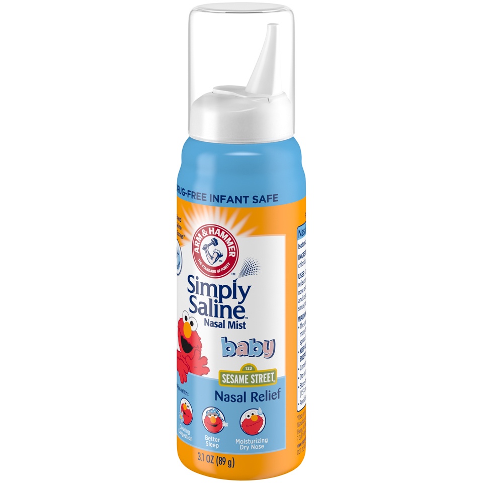 slide 2 of 4, ARM & HAMMER Smp Salin Baby Nasal Relief, 3 fl oz