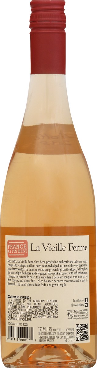 slide 5 of 9, La VieIlle Ferme Rosé Wine - 750ml Bottle, 750 ml