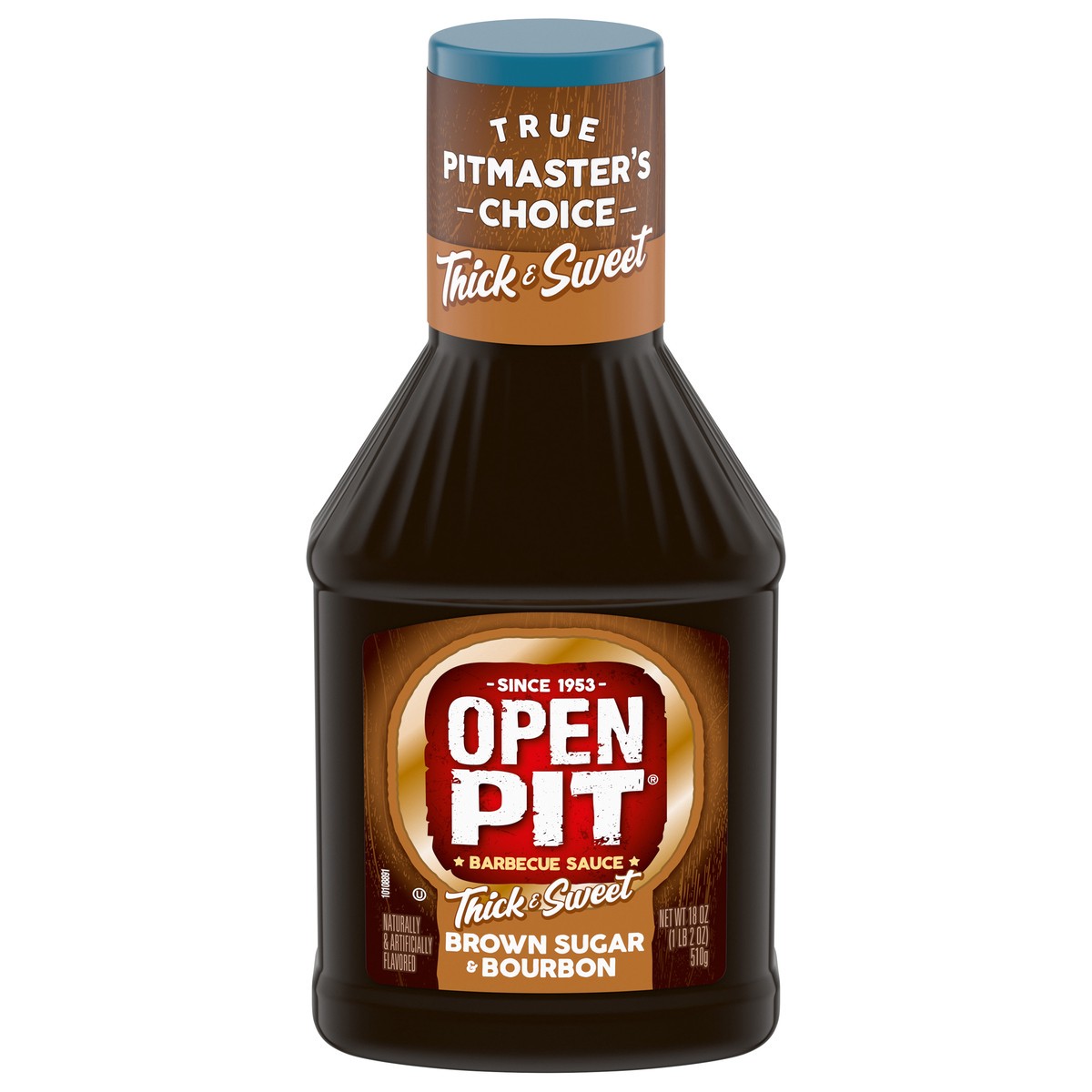 slide 1 of 13, Open Pit Thick & Sweet Brown Sugar & Bourbon Barbecue Sauce, 18 oz., 18 oz