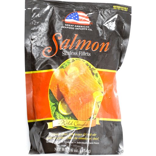 slide 1 of 1, Great American Salmon Fillet, 16 oz