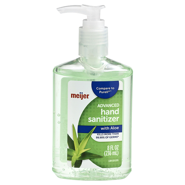 slide 1 of 1, Meijer Hand Sanitizer With Aloe, 8 oz