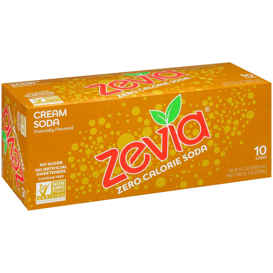 slide 2 of 8, Zevia Cream Soda /, 10 ct; 12 oz