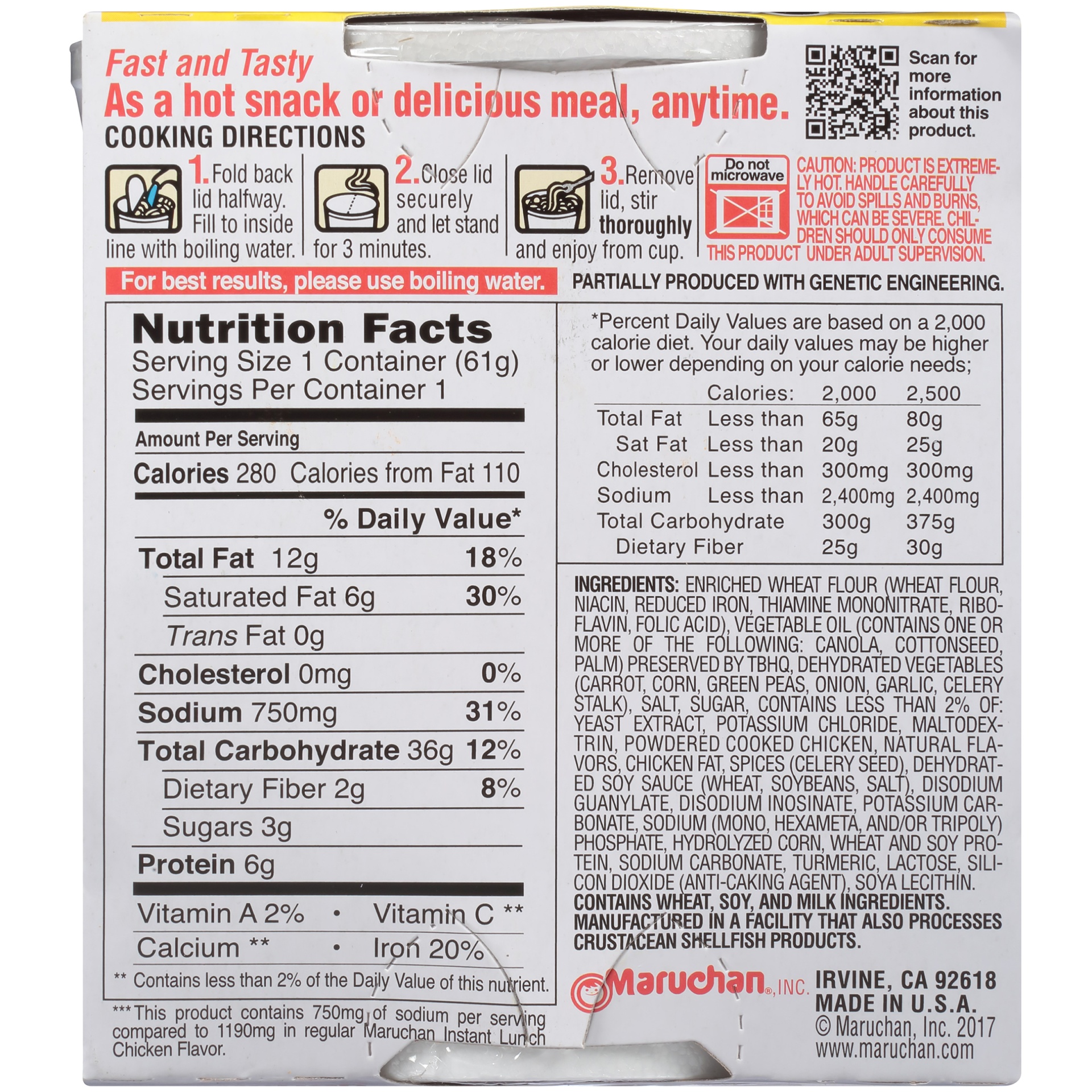 slide 6 of 8, Maruchan Chicken Flavor 35% Less Sodium Ramen Noodle Soup, 2.15 oz