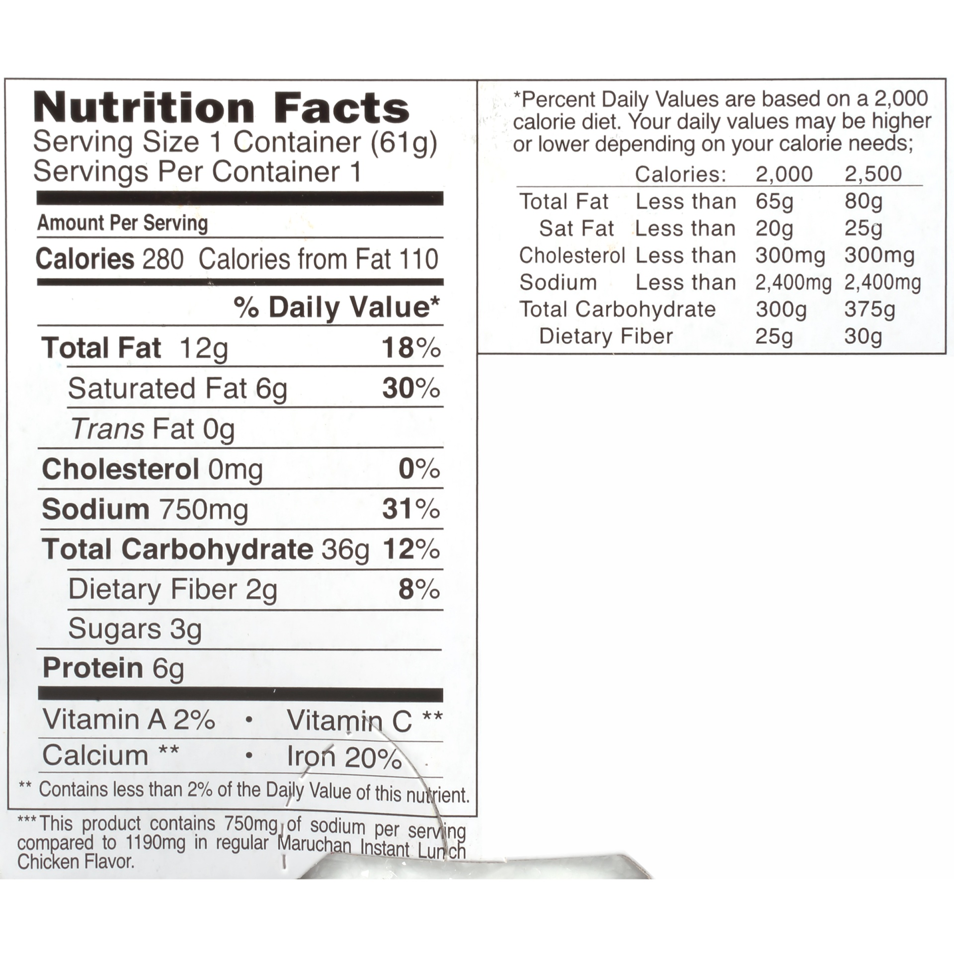 slide 7 of 8, Maruchan Chicken Flavor 35% Less Sodium Ramen Noodle Soup, 2.15 oz