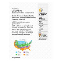 slide 3 of 5, Burpee Columbine Barlow's Double Mix Seeds, 1 ct