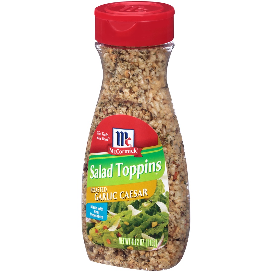 slide 3 of 8, McCormick Roasted Garlic Caesar Salad Toppins, 4.12 oz