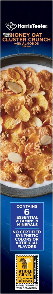 slide 2 of 4, Harris Teeter® Honey Oat Cluster Crunch with Almonds Cereal, 14.5 oz