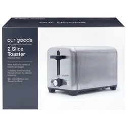 our goods 2 Slice Toaster - Stainless Steel