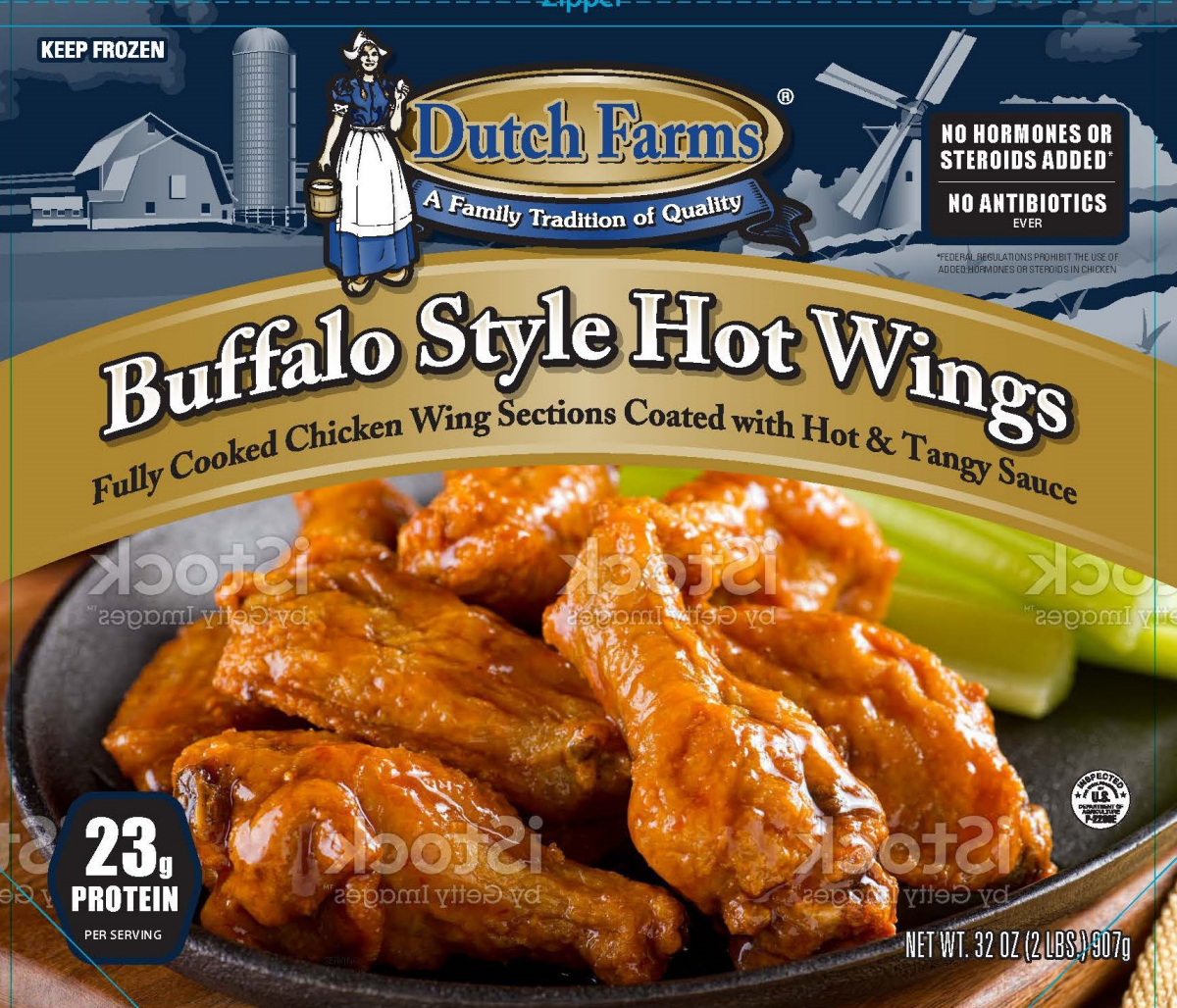 slide 1 of 1, Dutch Farms Buffalo Chicken Wings, 32 oz