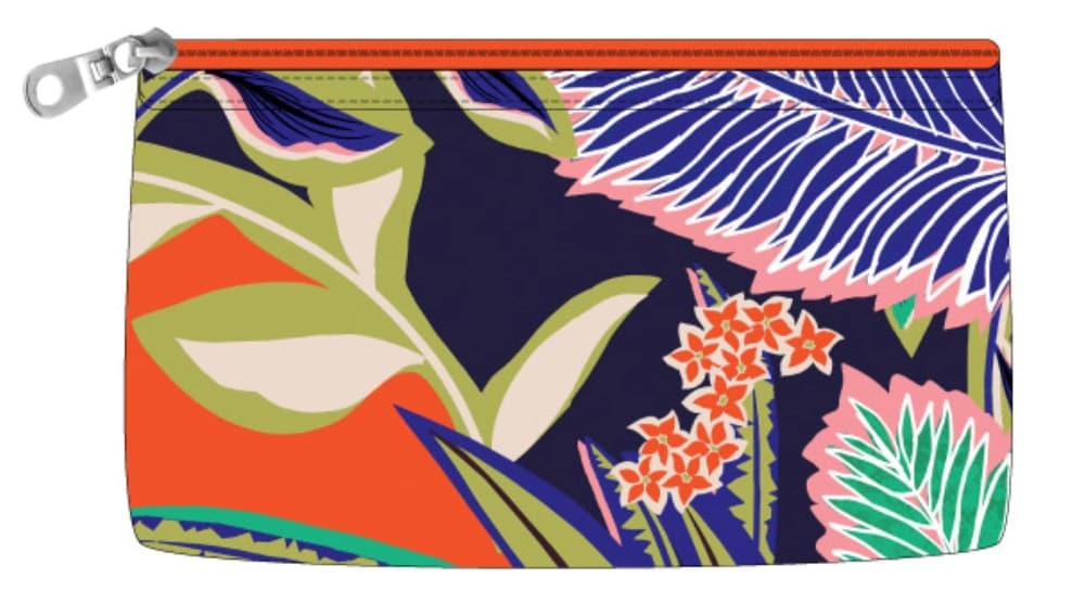 slide 1 of 1, Allegro Tropical Leaves Makeup Bag, 1 ct