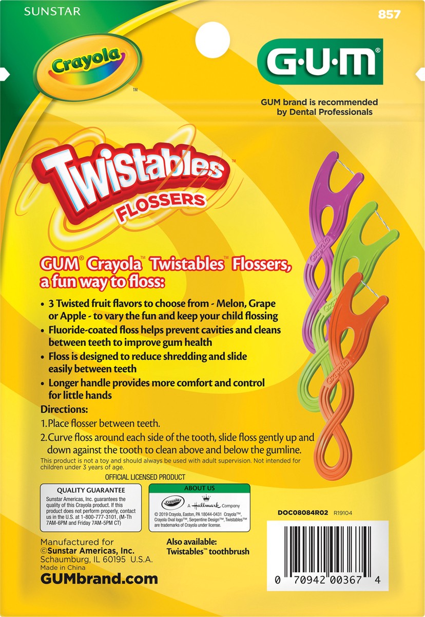 slide 2 of 3, Crayola Gum Twistables Flossers, 75 ct