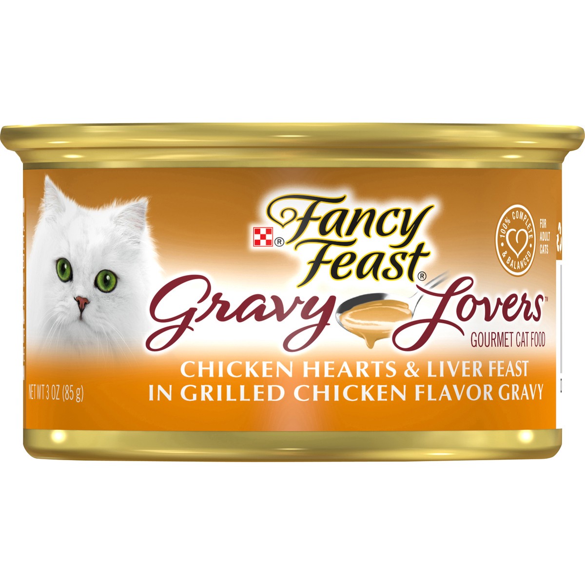 slide 7 of 7, Fancy Feast Purina Fancy Feast Gravy Lovers Chicken Hearts and Liver Feast Gourmet Cat Food in Wet Cat Food Gravy, 3 oz