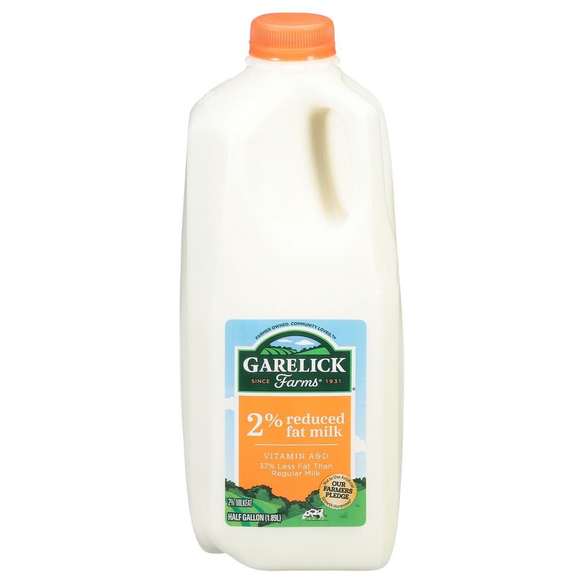 slide 1 of 7, Garelick Farms 2% Reduced Fat Milk Half Gallon, 1/2 gal