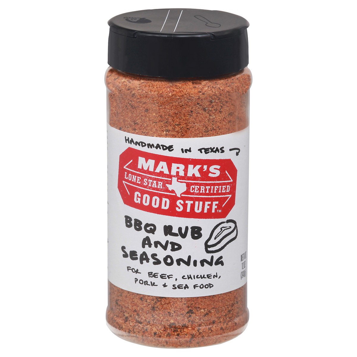 slide 6 of 13, Mark's Good Stuff BBQ Rub and Seasoning 12 oz Bottle, 12 oz