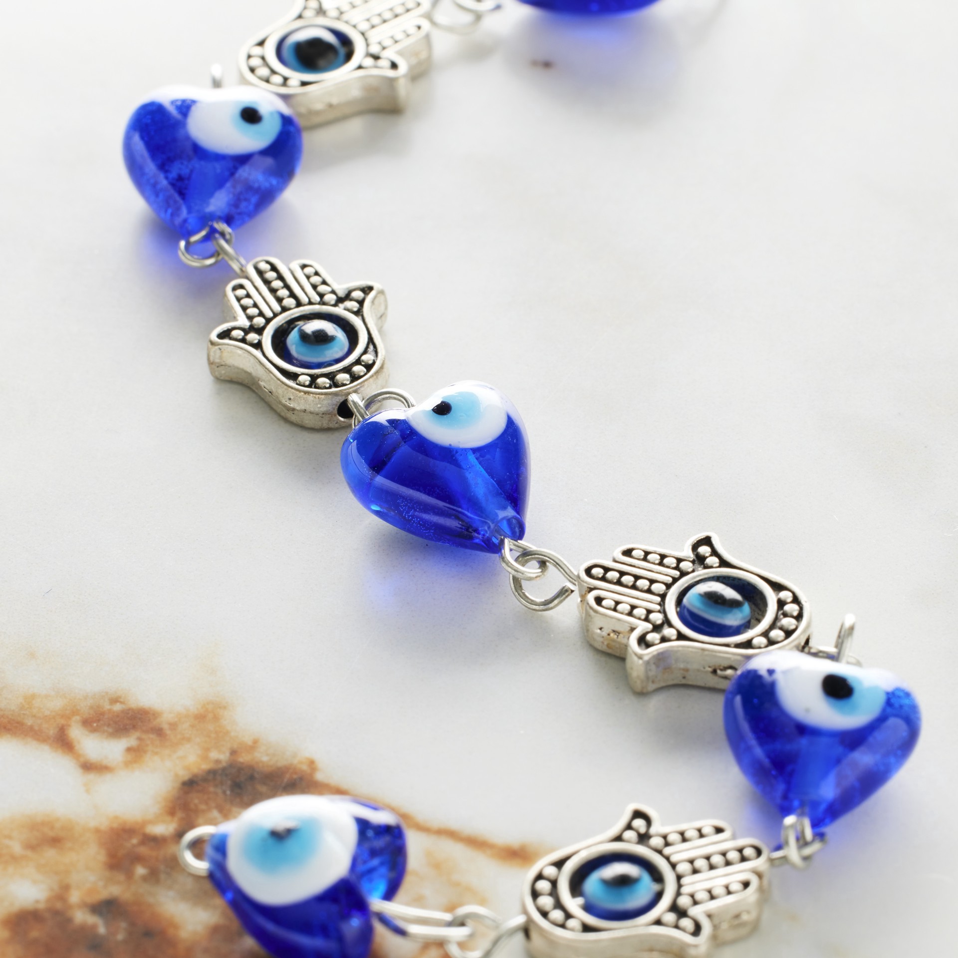 slide 2 of 3, Blue & Silver Hand Of Peace Charms By Bead Landing, 12mm-15mm
