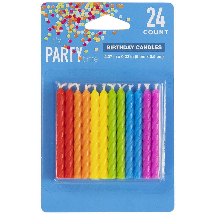 slide 1 of 1, Walgreens Solid Color Birthday Candles, 24 ct
