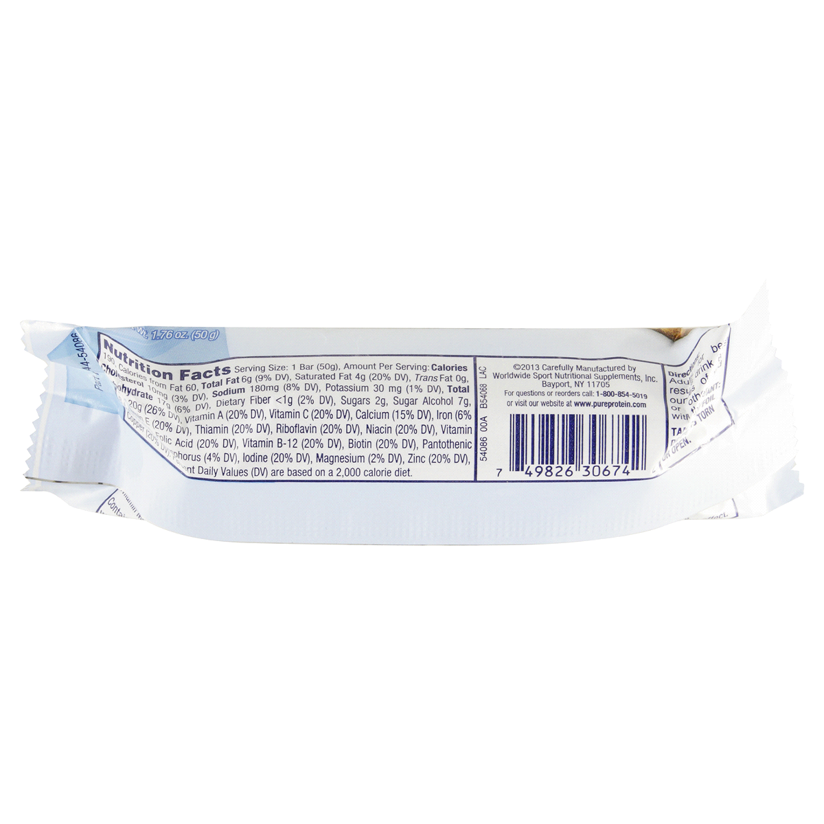 slide 2 of 2, Pure Protein Choc Peant Caramel Bar, 1.76 oz