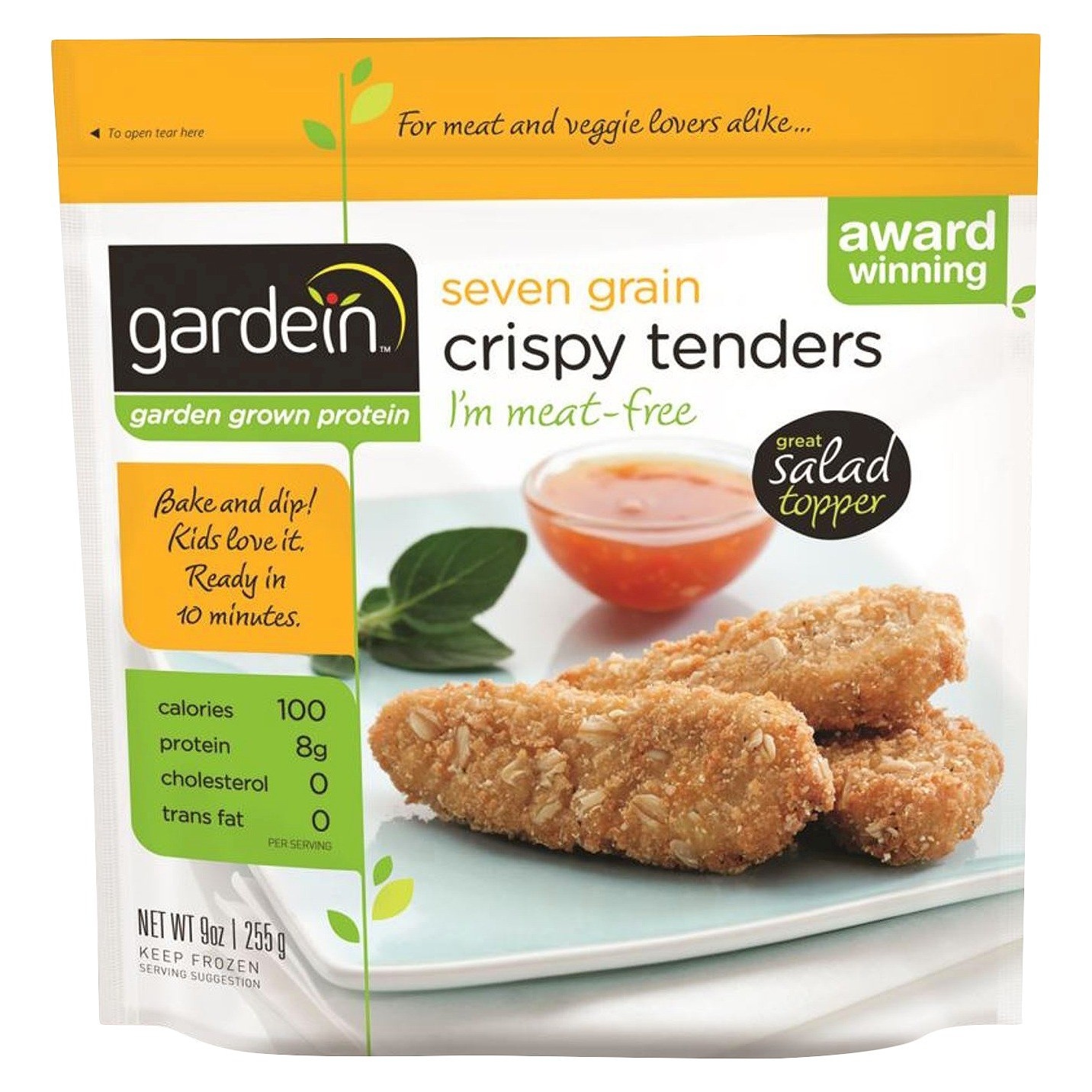 slide 1 of 1, Gardein Seven Grain Meat Free Crispy Tenders, 9 oz