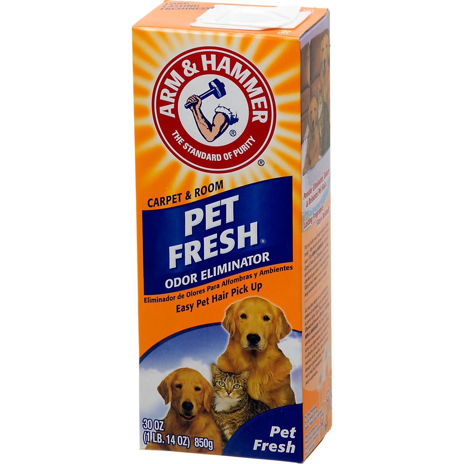 slide 1 of 11, ARM & HAMMER Carpet Odor Eliminator, Pet Fresh, 30 oz., 30 oz