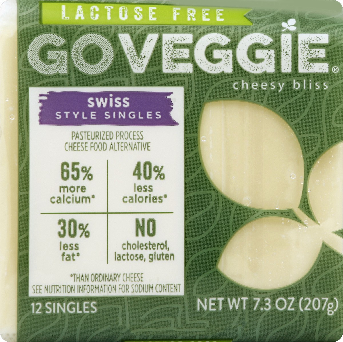 slide 2 of 5, GO VEGGIE! Mozzarella Cheese Flavored Slices, Lactose Free, 12 ct; 8 oz