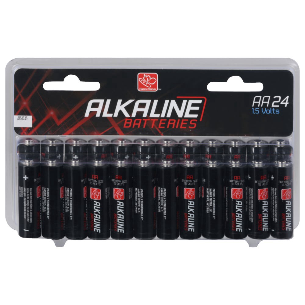 slide 1 of 6, Harris Teeter Alkaline AA Batteries - 24 Pack, 24 ct