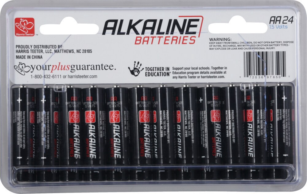 slide 5 of 6, Harris Teeter Alkaline AA Batteries - 24 Pack, 24 ct