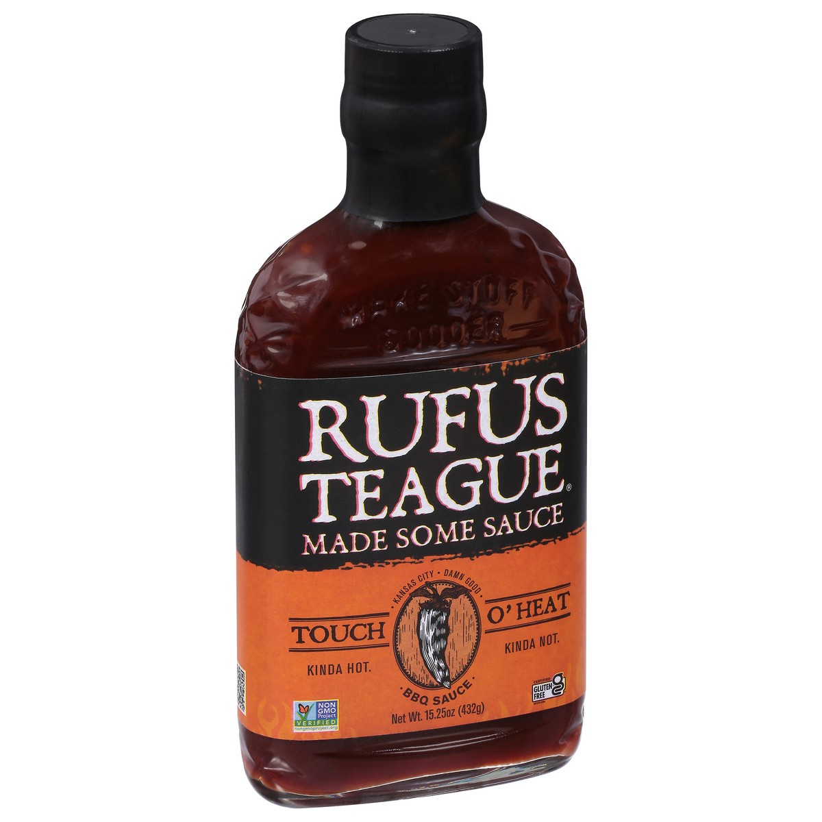 slide 2 of 9, Rufus Teague Touch O' Heat BBQ Sauce, 16 oz