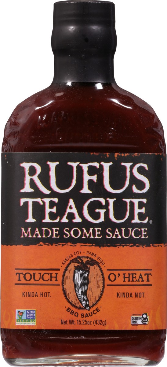 slide 6 of 9, Rufus Teague Touch O' Heat BBQ Sauce, 16 oz