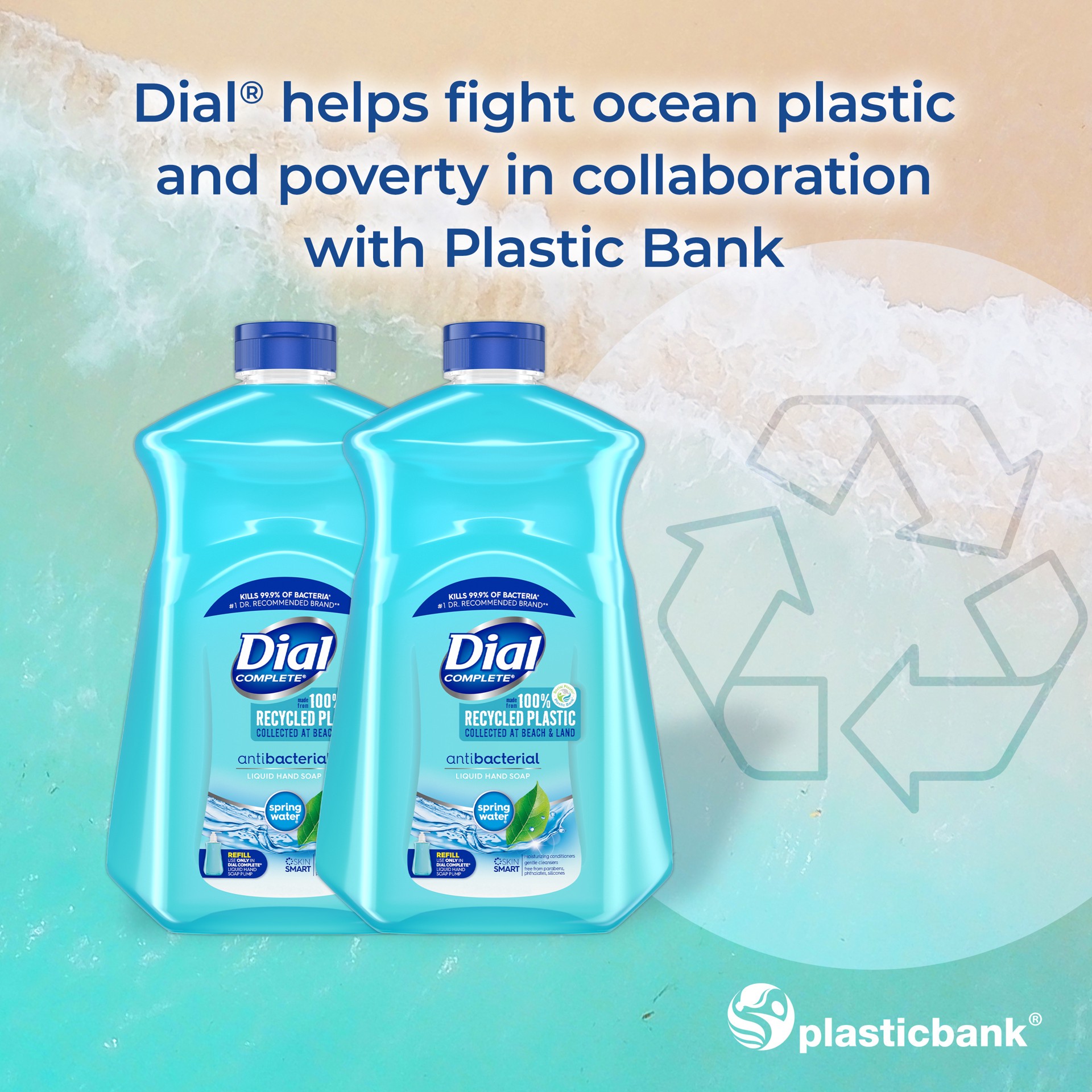 slide 2 of 3, Dial Antibacterial Defense Refill Spring Water Scent Hand Soap + Aloe 52 fl oz, 52 fl oz