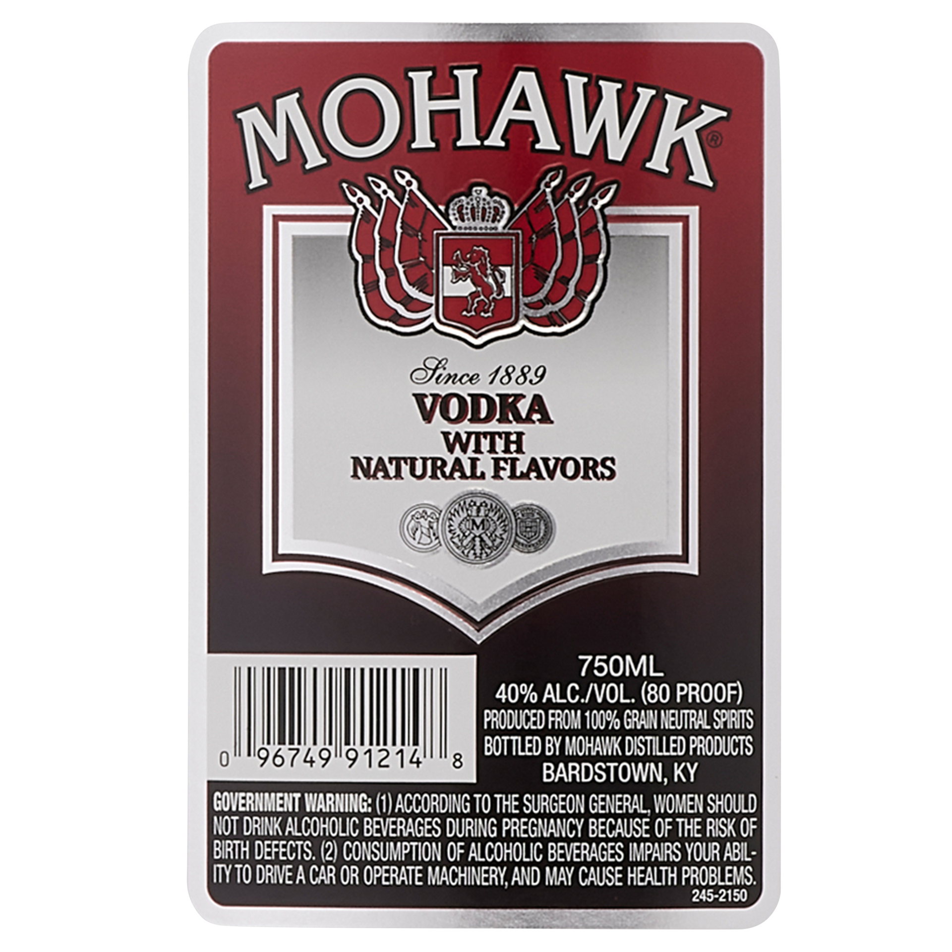 slide 2 of 2, Mohawk Vodka, 750 ml